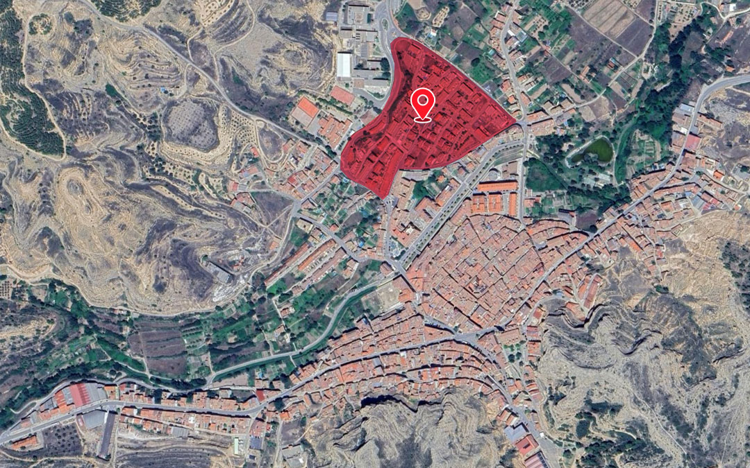 Mapa de la zona en la que se habrían producido los robos en Alcorisa./ L.C.