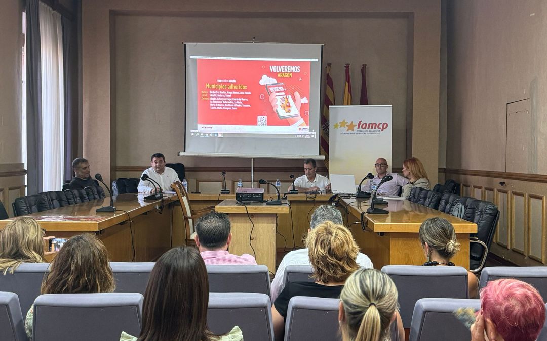 Presentación por parte del Ayuntamiento de Alcañiz del programa 'Volveremos'./ Ayto.