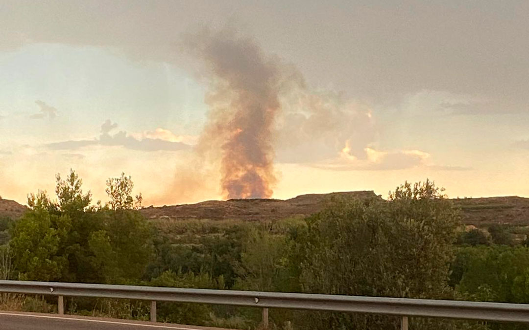 Imágenes del incencio de Calanda./ L.C.