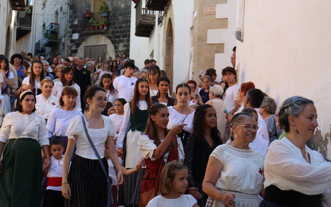 Recreación de la visita del comendador calatravo a Peñarroya de Tastavins. / B. Severino