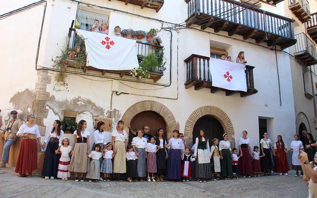 Recreación de la visita del comendador calatravo a Peñarroya de Tastavins. / B. Severino
