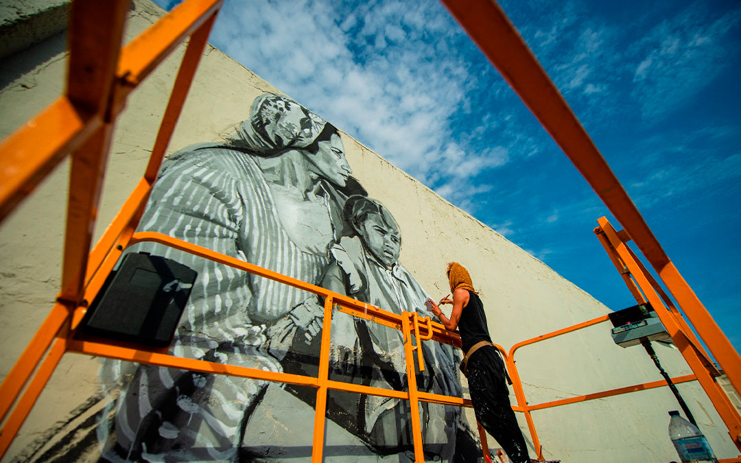 Los artistas sacan el arte a la calle en el concurso Galería Cincuenta700./ Susana Garrido