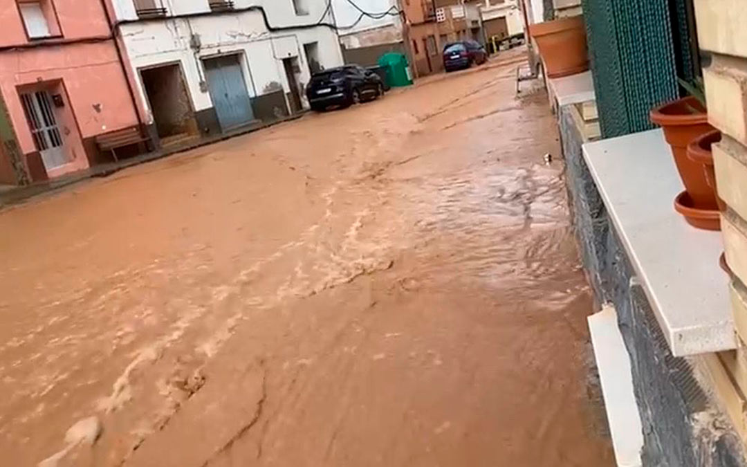 Imagen de archivo. Riada provocada en la A-2306 durante las últimas tormentas de septiembre./R. Blasco