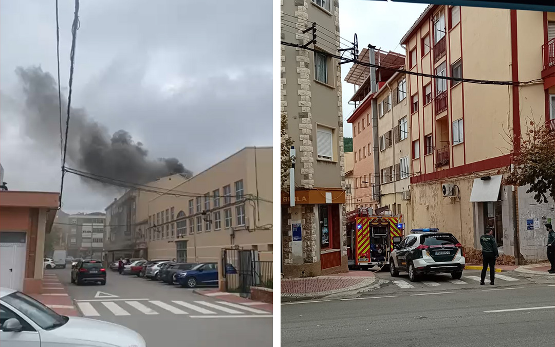 Incendio en el Hotel Villa de Utrillas./ La COMARCA