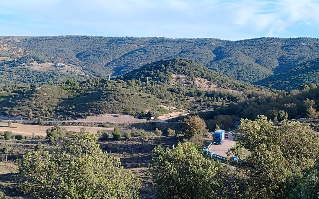 Imagen del trazado de la N-232 entre La Torreta y Morella Sur./ Ayto Morella