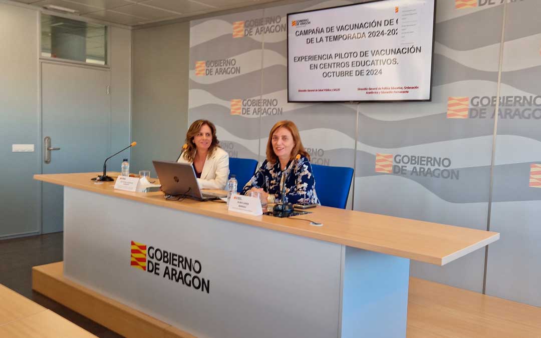 Rueda de prensa de presentación del plan piloto de vacunación infantil./ DGA
