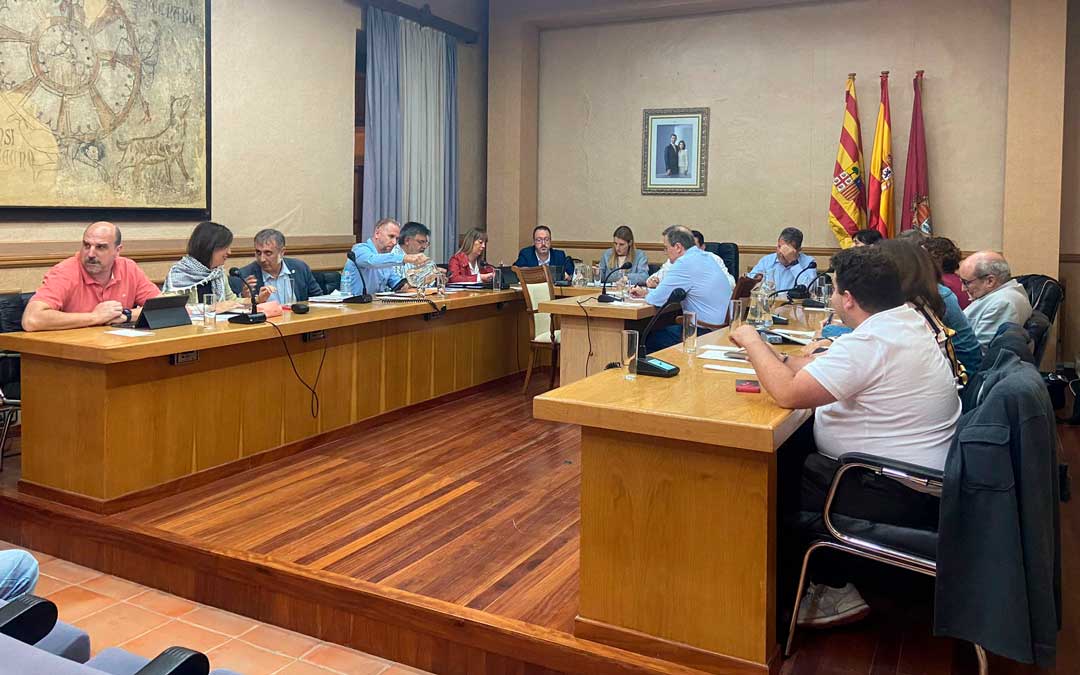 Imagen del pleno ordinario del mes de octubre celebrado en el Ayuntamiento de Alcañiz./ M.M.R.