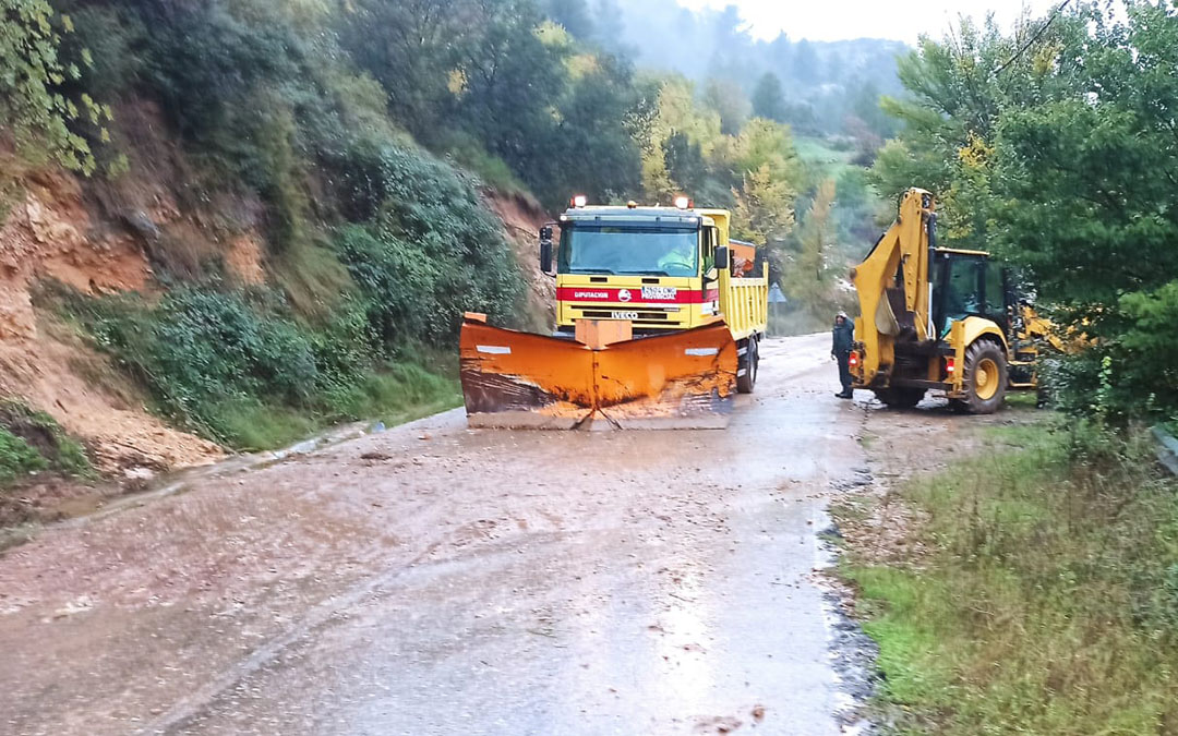 La carretera de Beceite a Valderrobres sufrió importantes daños./ L.C.