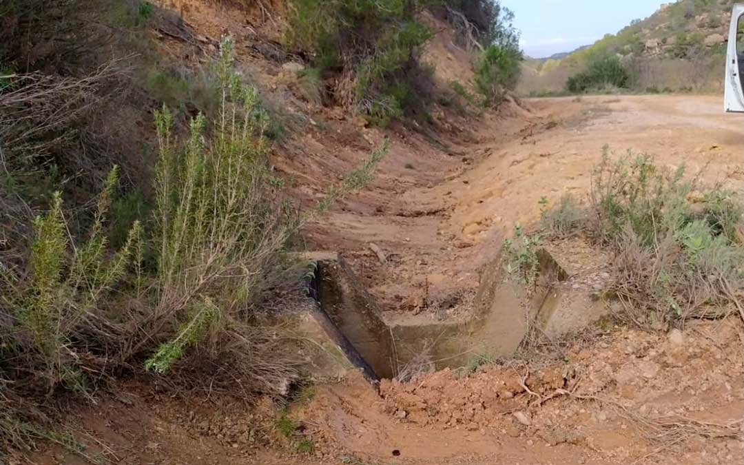 Destrozos en varios caminos de Alcañiz tras el paso de la DANA./ AYTO ALCAÑIZ