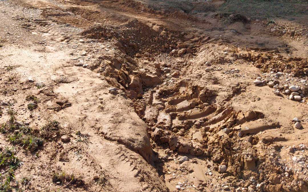 Destrozos en varios caminos de Alcañiz tras el paso de la DANA./ AYTO ALCAÑIZ
