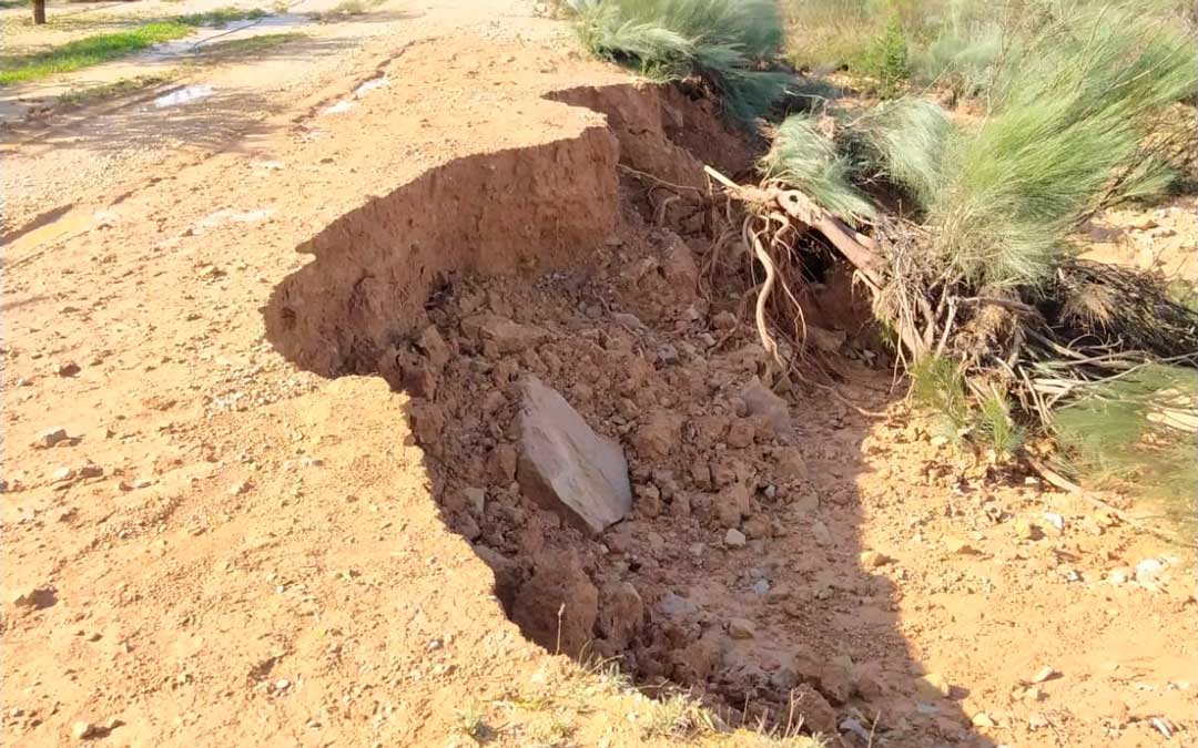 Destrozos en varios caminos de Alcañiz tras el paso de la dana./ AYTO ALCAÑIZ