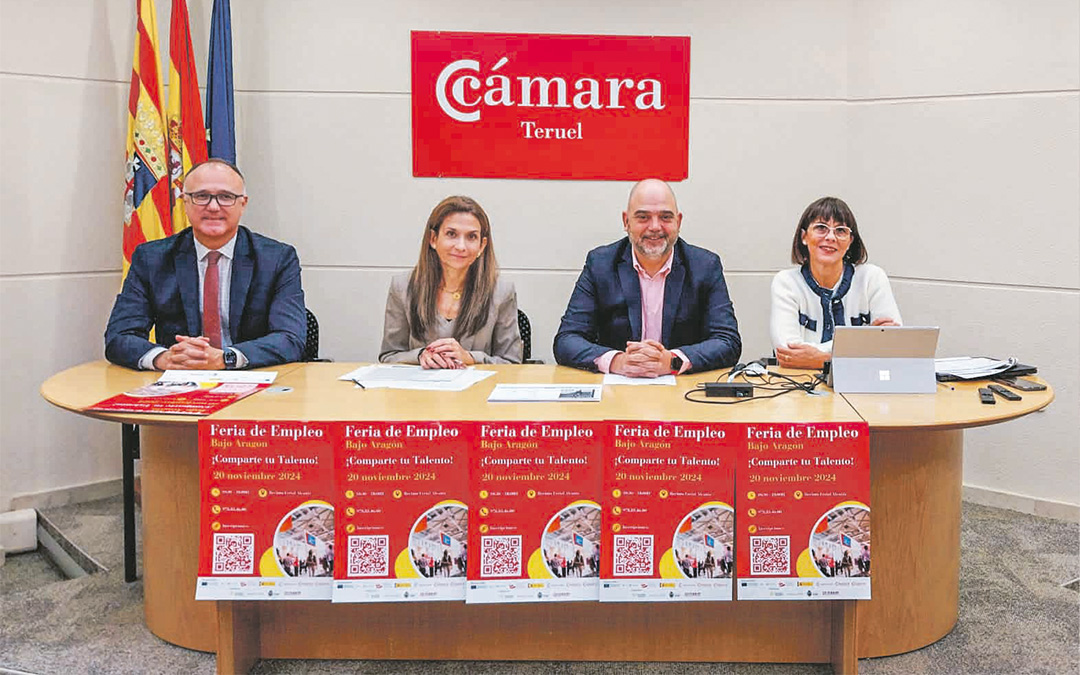Presentación de la Feria de Empleo este lunes en Teruel./ Cámara de Comercio