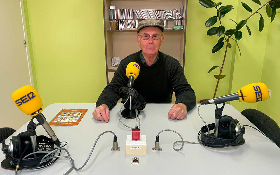 Joaquín Ferrer en Radio Caspe./ S.F.