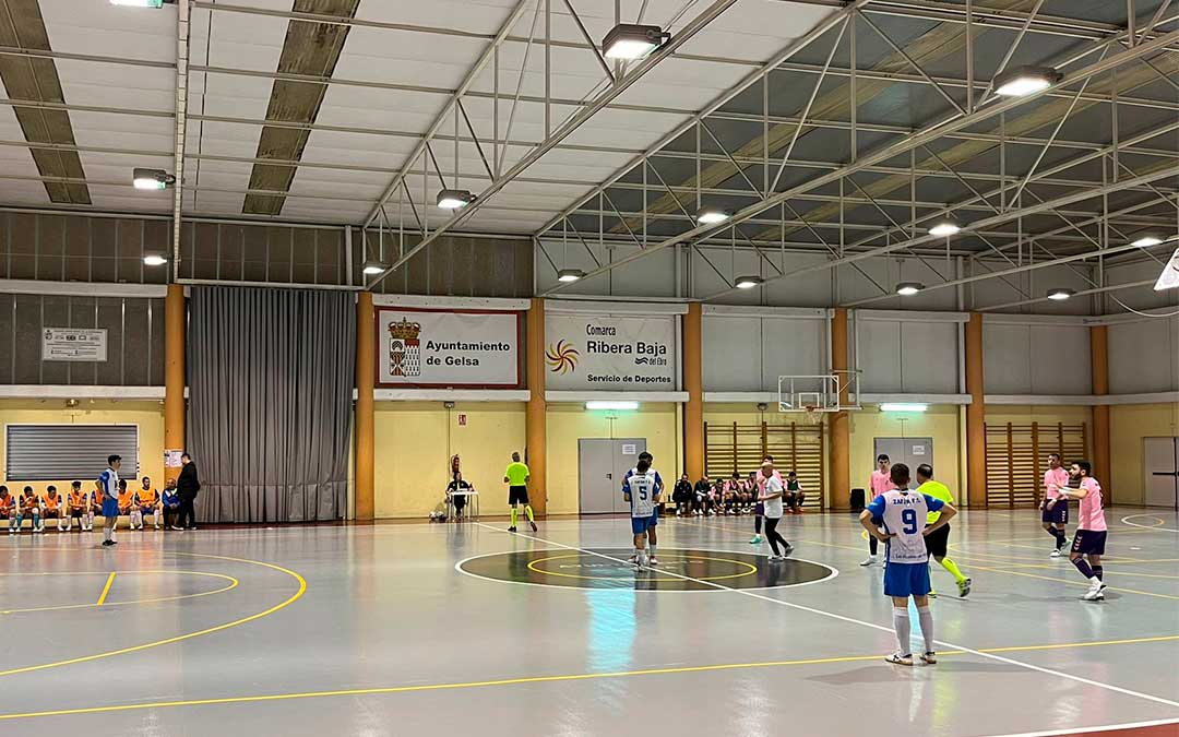 Instante del partido disputado este fin de semana entre el Zafán F.S. y los Wikys Gelsa./ Z.F.S.