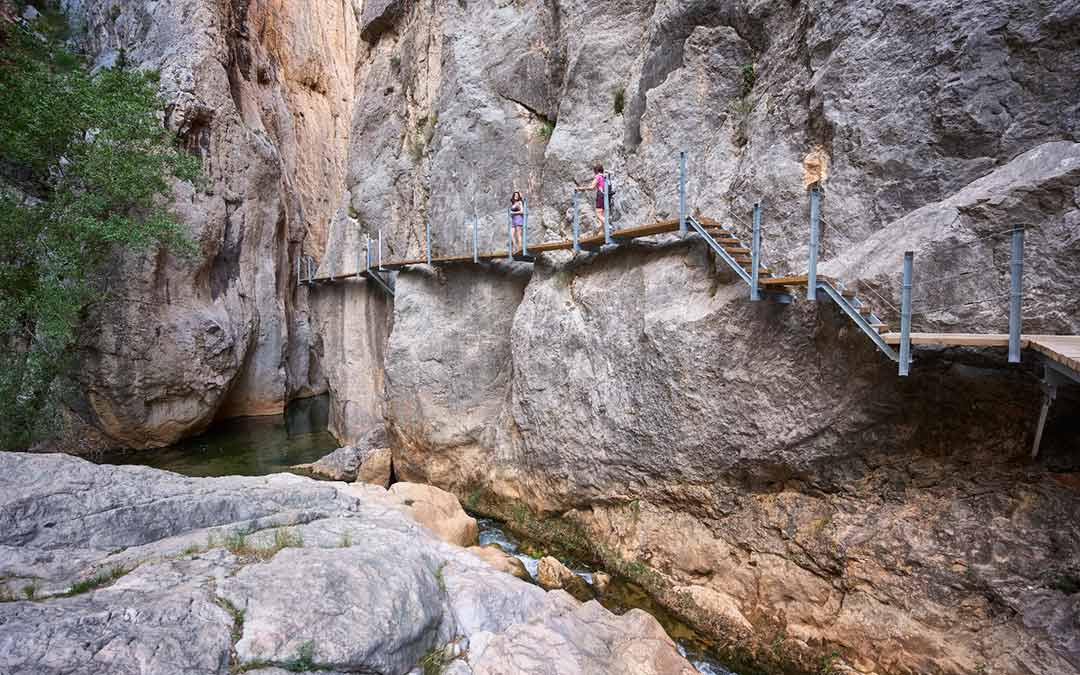 Sendero fluvial PR TE 10 en uno de los puntos de su recorrido./Comarca del Maestrazgo