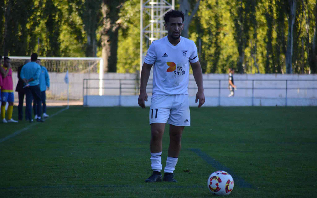 Mouad Taili, autor del único gol del encuentro, durante el partido contra el Cuarte C.D./ Andorra C.F.