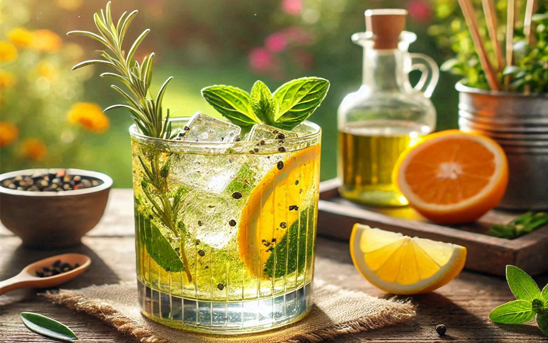 El Olea Mojito es una variante del clásico cóctel, donde el aceite de oliva se combina con ron, hierbabuena, limón, azúcar y un toque de pimienta./ L.C.