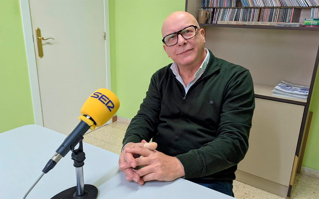 Miguel Bielsa en Radio Caspe./ S.F.