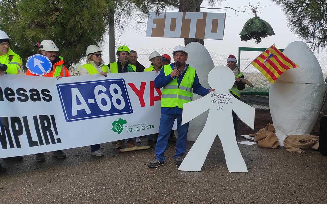 Simulación de construcción de la A-68 en El Regallo. / José Antonio Lafuente