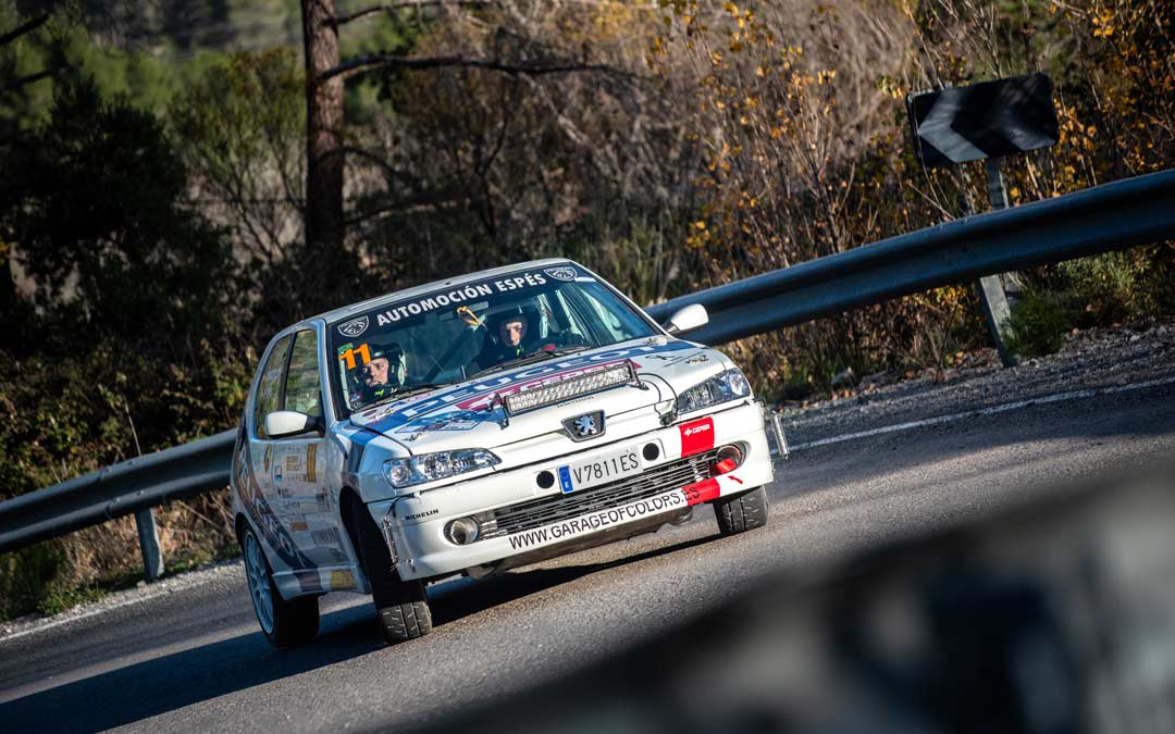 Los alcañizanos Rodrigo Espés y Rubén Magallón en el VII Rallye Mudéjar./ FADA