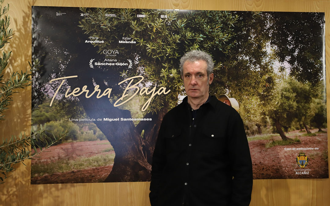 Miguel Santesmases en el preestreno de 'Tierra Baja' en Alcañiz. / Pili Segura