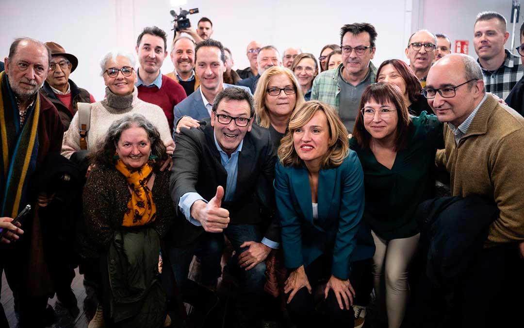 Foto de grupo de la delegación turolense en la presentación de la candidatura de Alegría en diciembre en La Zaida / La COMARCA