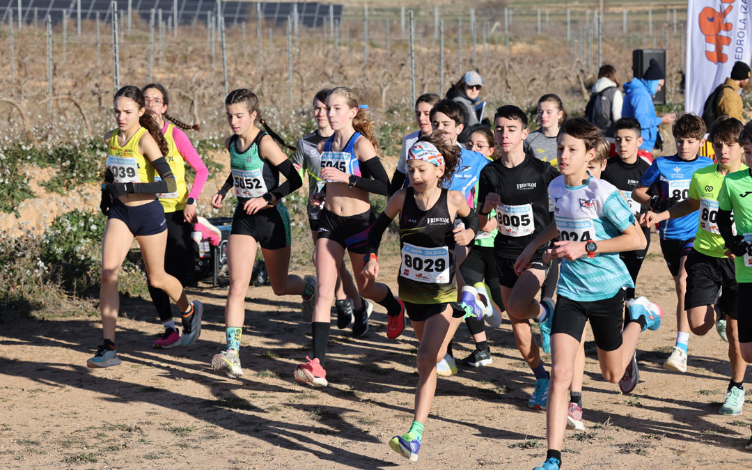 Instante de uno de los momentos del Cross de Mas de las Matas donde compitieron más de 300 atletas. / Organización Cross