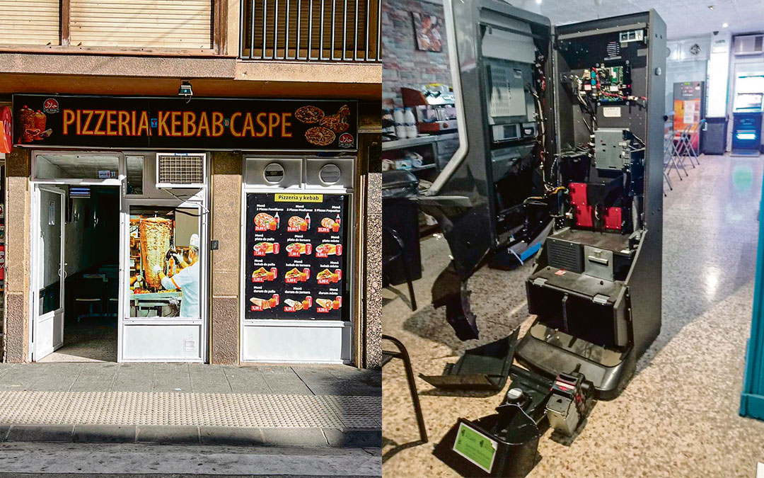 Uno de los sucesos ocurrió en la Pizzería Kebab Caspe./ L.C.