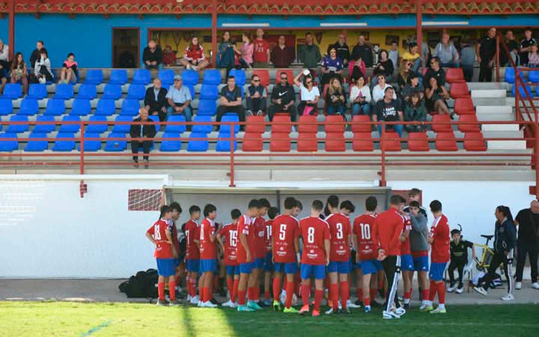 El equipo alcorisano durante el partido disputado el pasado fin de semana contra el Sportin Alcañiz./ Alcorisa C.D.