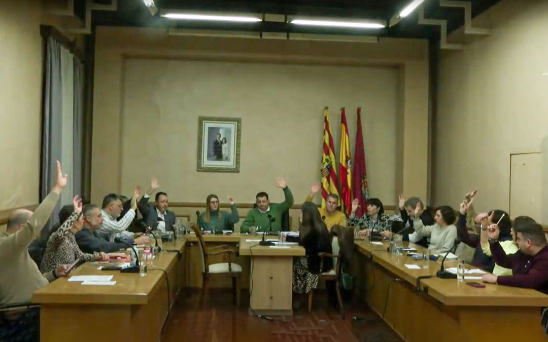Sesión plenaria ordinara del mes de enero en el Ayuntamiento de Alcañiz./ L.C.