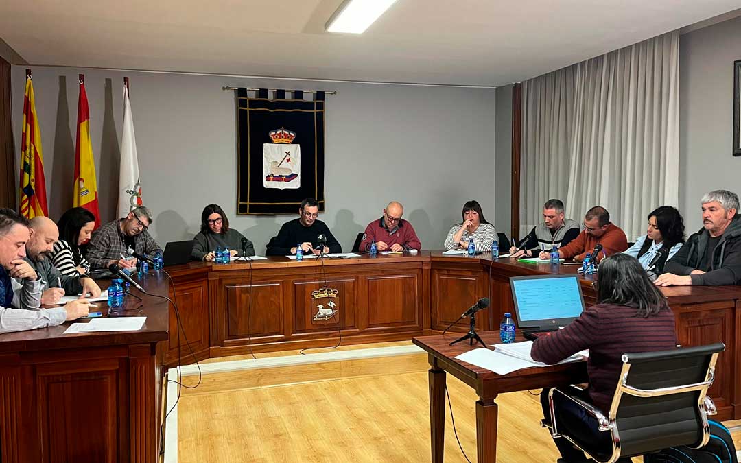 Imagen del pleno ordinario de enero en el Ayuntamiento de Andorra./ C.O.