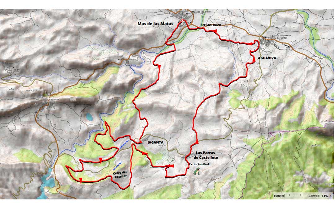 Mapa de El Molinico./Senderos con Historia