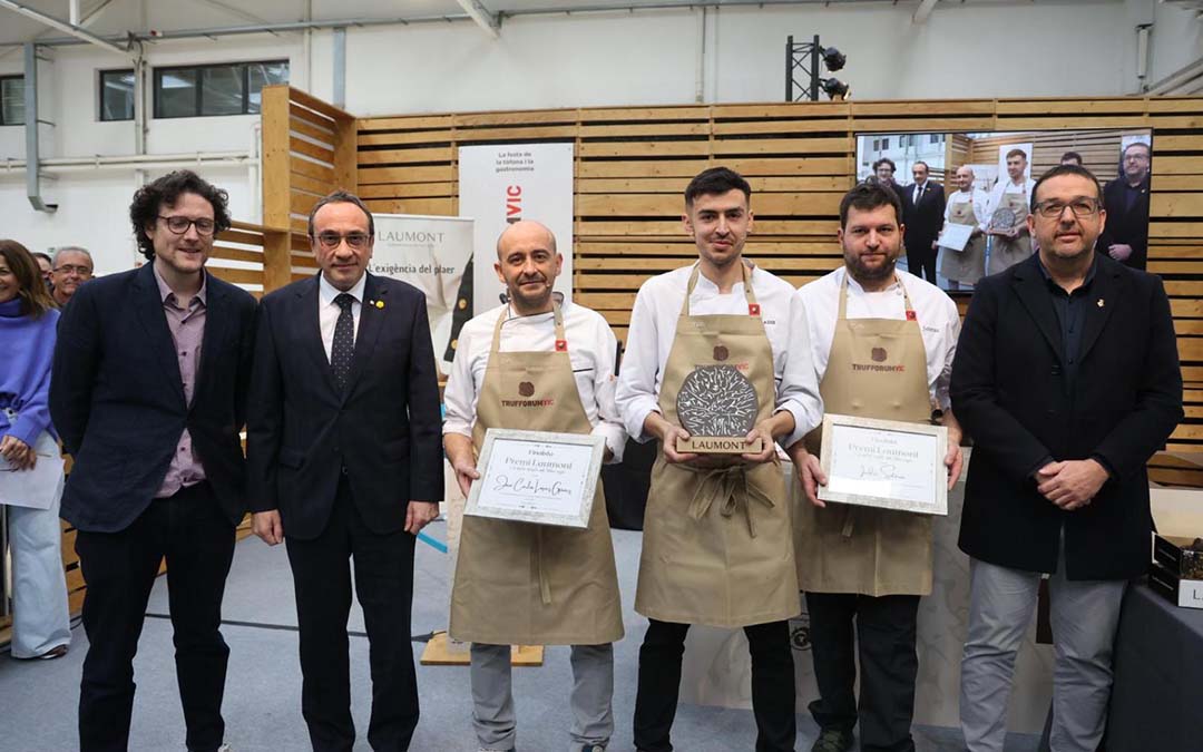 Alejandro Gil, de Peñarroya de Tastavins, gana el Premio Laumont, a la mejor receta con trufa negra./Laumont