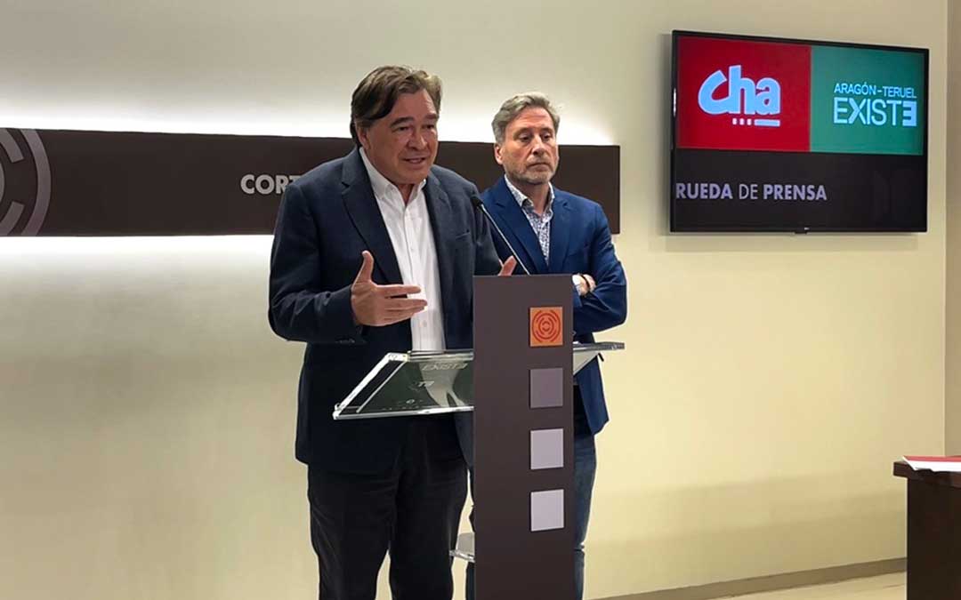 Guitarte (TE) y Soro (CHA) este miércoles en rueda de prensa / TE