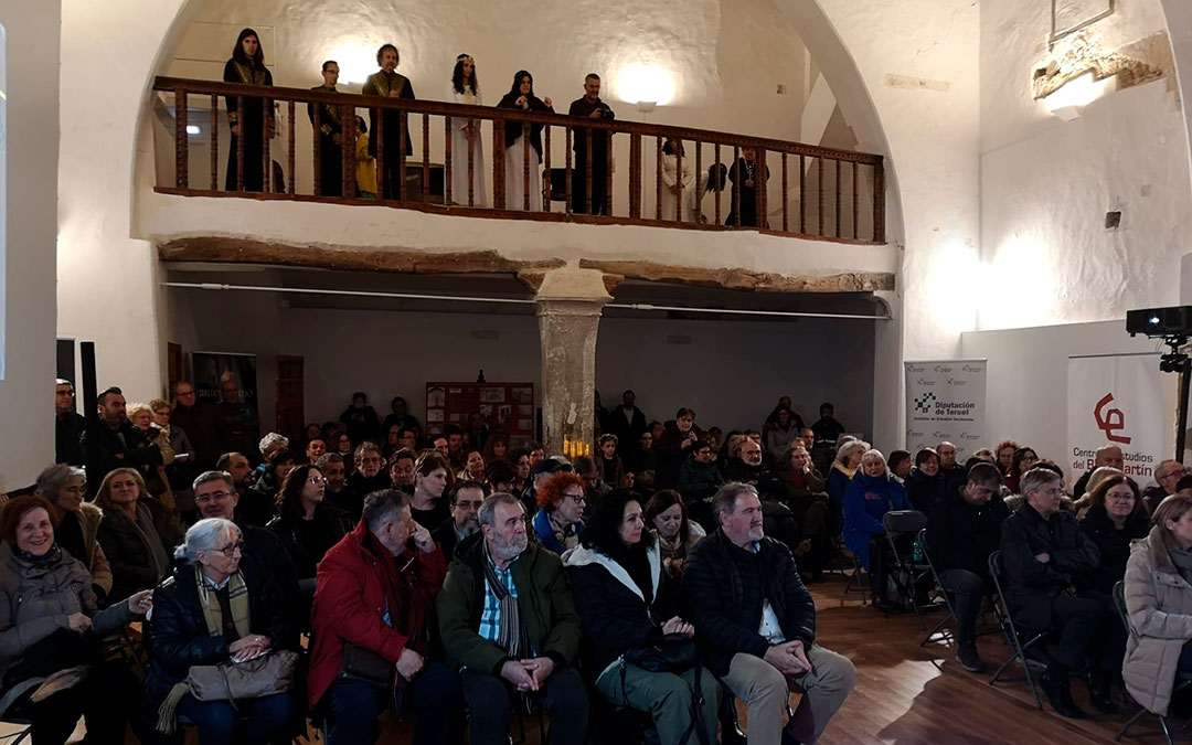 Proyección de 'Libros: el legado de Alantansí', y actuación de Arte Sonado en la sinagoga de Híjar. / José Ángel Guimerá