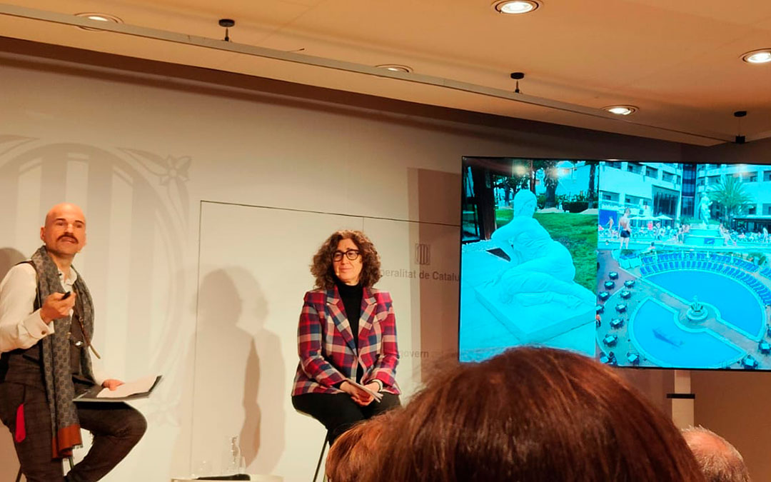 Jorge Egea y Gloria Fernández en la presentación de la investigación. / L.C.