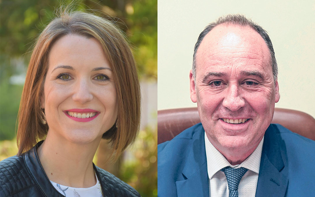 Romina Formento, concejal del PSOE en Alcorisa, y Miguel Iranzo, alcalde de la localidad./ La COMARCA.