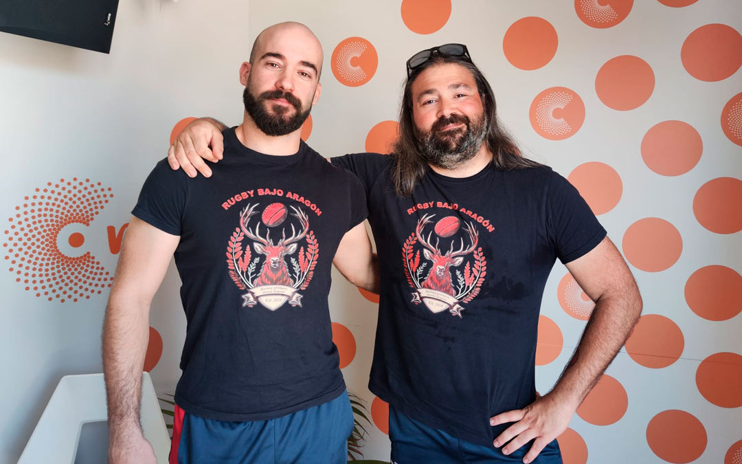 Fran Castro y Andrés Tomás, miembros Club Rugby Bajo Aragón. / LA COMARCA