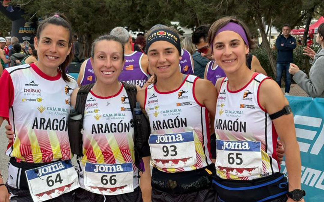 Patricia Villanueva, Marina Albesa y Sandra Cuello, del club Matarranya Team, forman parte de la selección. /Marcos Ramos