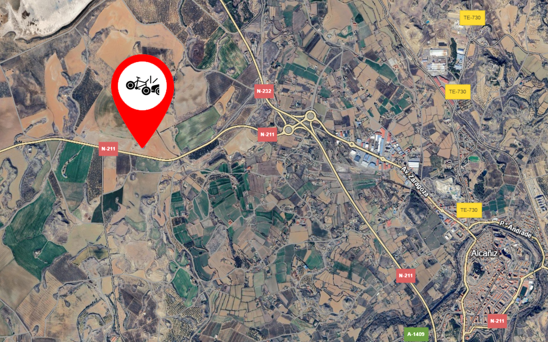 El accidente ocurrió en la N-211 entre Calanda y Alcañiz, a 5 kilómetros de la capital bajoaragonesa./ L.C.
