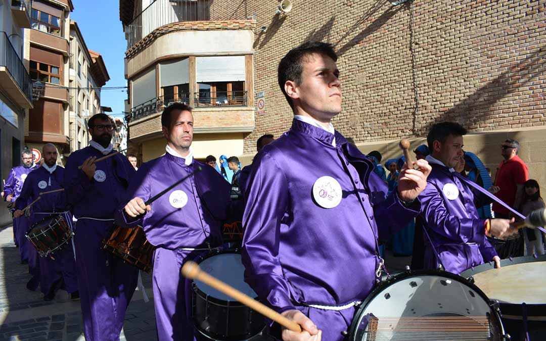 Momentos del acto de Exaltación de tambores y bombos este domingo./I.M.
