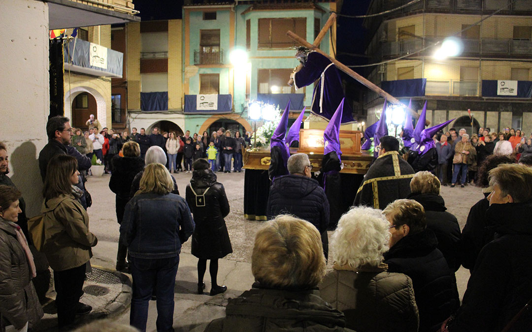 El Nazareno ya en la plaza de La Puebla. / B. Severino