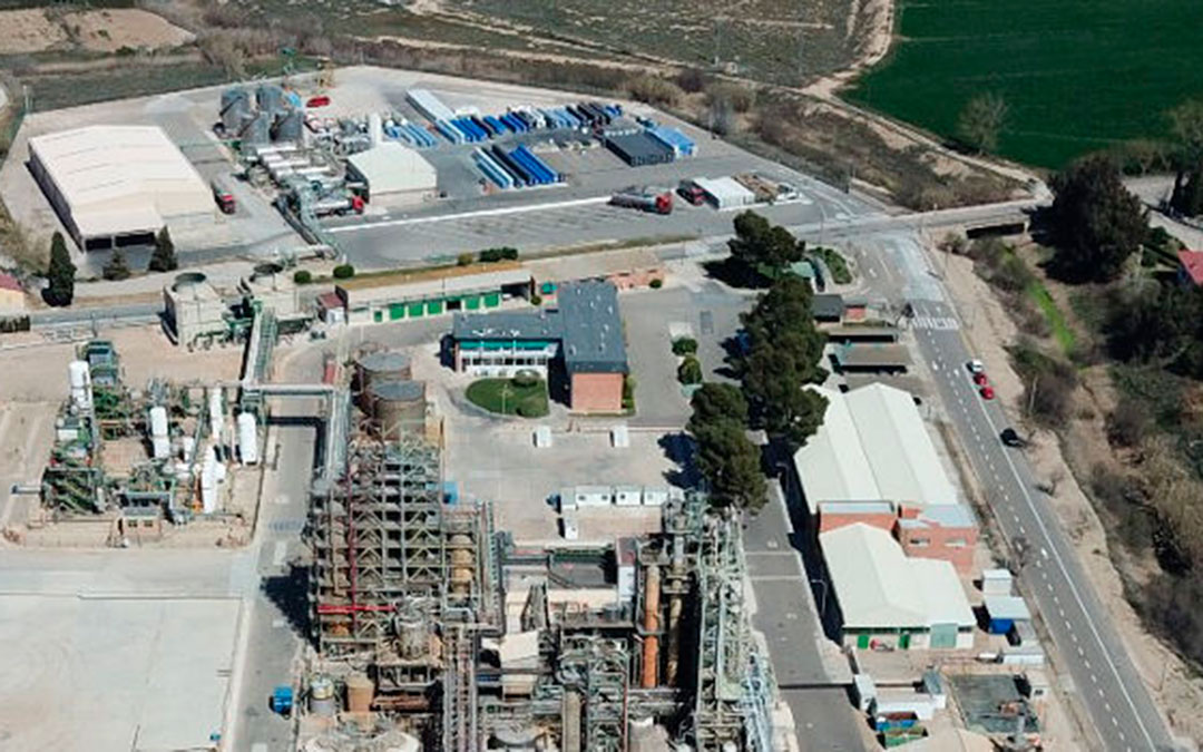 Planta de Evonik en La Zaida para la que se levantará una de las infraestructuras planteadas. / Evonik