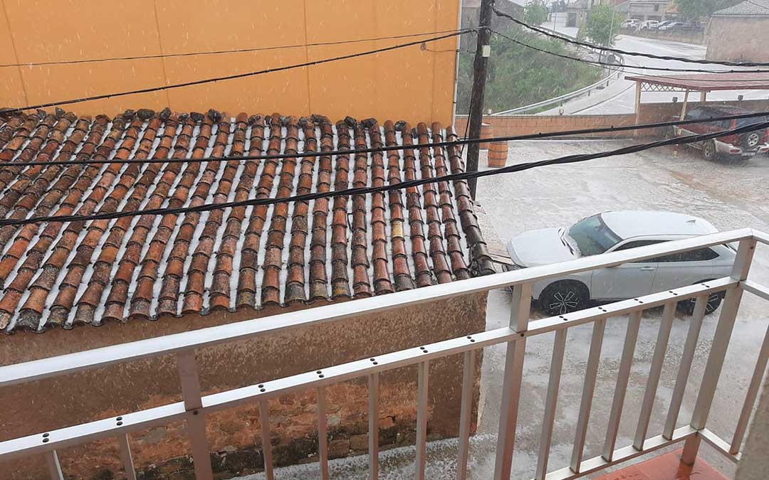 Granizada en Lledó este Sábado Santo / Ayto.