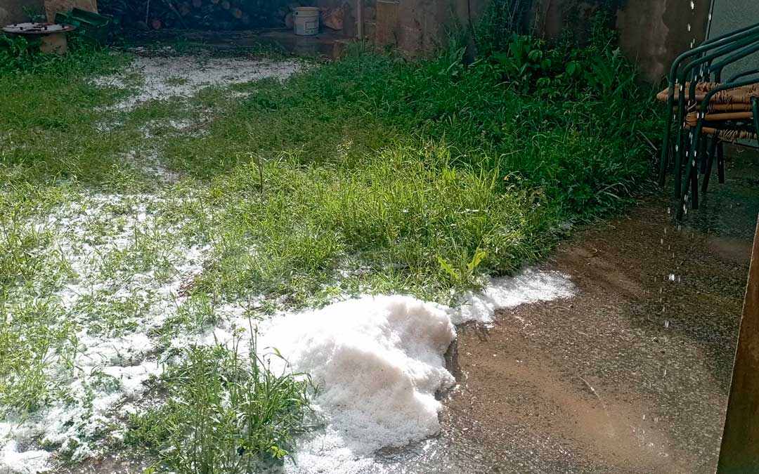 Granizada en Mas de las Matas./ Lucía Aguilar.