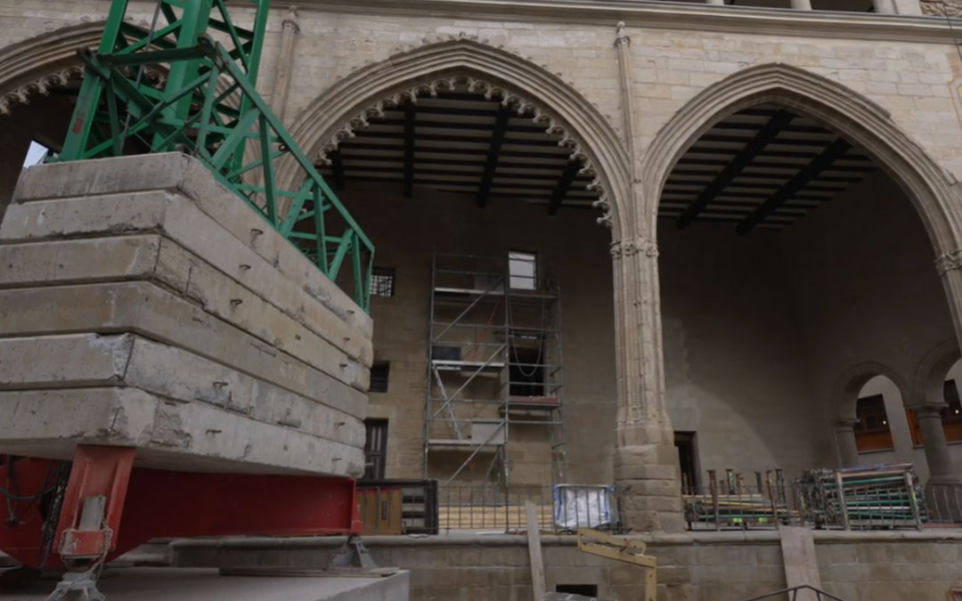 Imagen de archivo de las obras en el edificio de la Lonja./L.C.