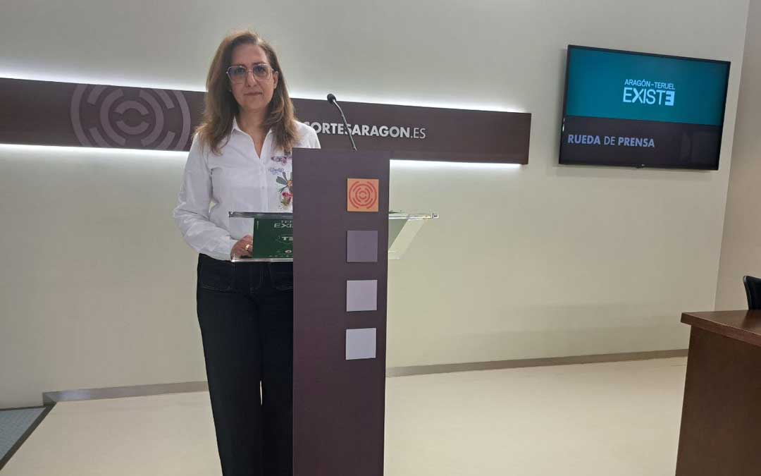 Pilar Buj durante la rueda de prensa de este jueves./ TE