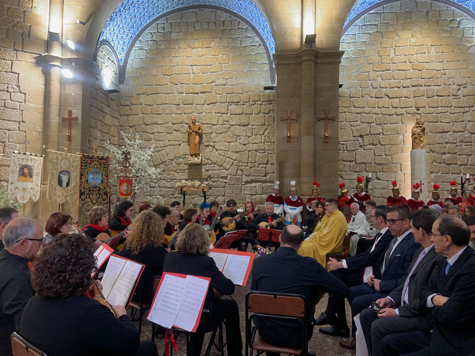 Momentos durante el pregón de Semana Santa de Andorra. / S.C.