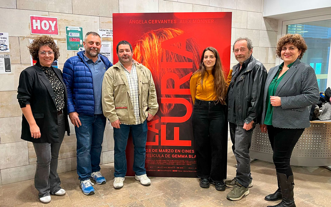 Presentación de la película 'La Furia' este viernes en Alcañiz./ C.O