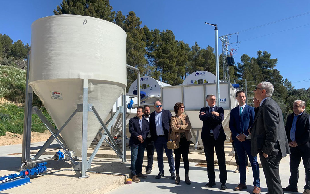 Visita a la nueva estación de aguas residuales de La Portellada. / S.C.